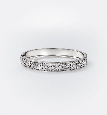 [Glow Jewelry]2026 WOVEN-PATTERN BRACELET SET WITH FULL DIAMOND INLAY THREE-COLORS