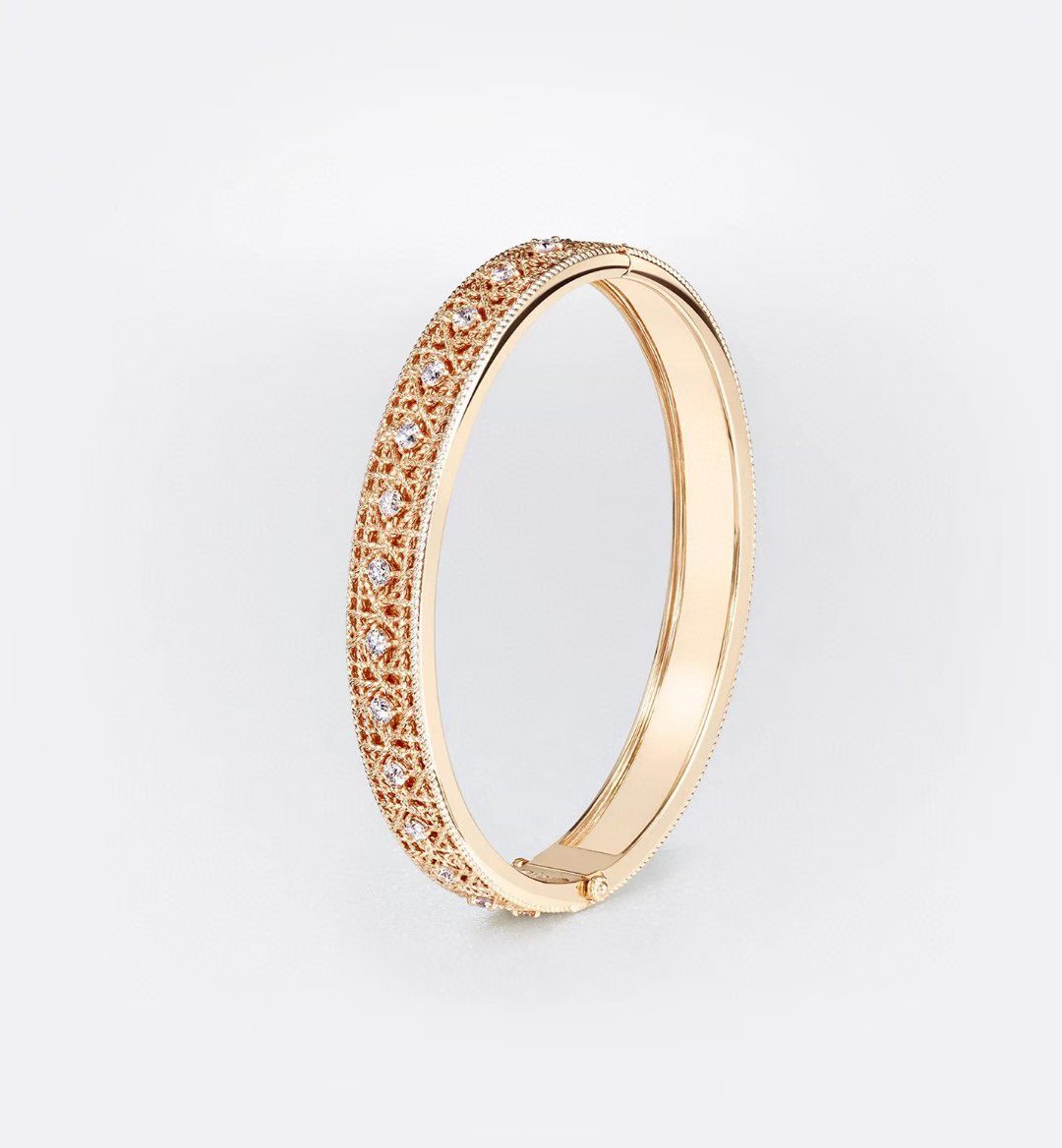 [Glow Jewelry] 2026 WOVEN-PATTERN BRACELET SET WITH FULL DIAMOND INLAY THREE-COLORS