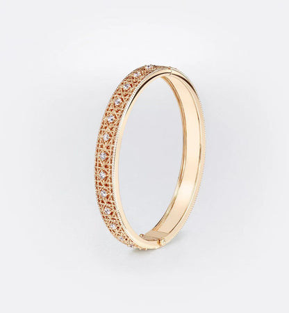 [Glow Jewelry]2026 WOVEN-PATTERN BRACELET SET WITH FULL DIAMOND INLAY THREE-COLORS