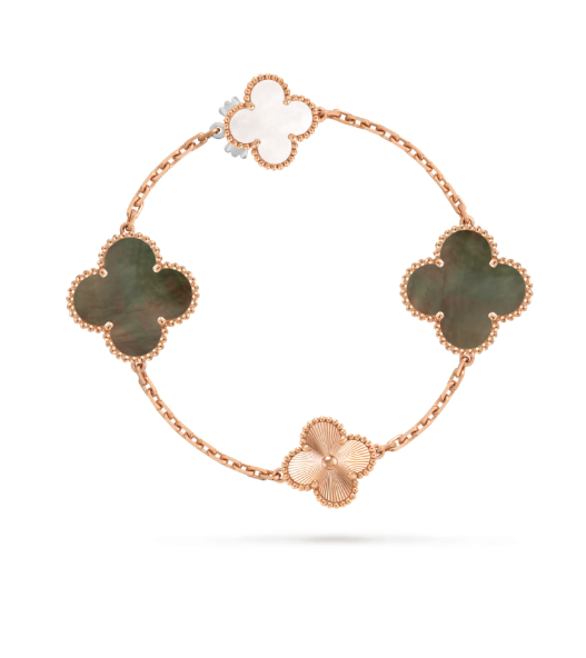 [Glow Jewelry]DETACHABLE CLOVER 15(11+4) FLOWER SILVER NECKLACE SET