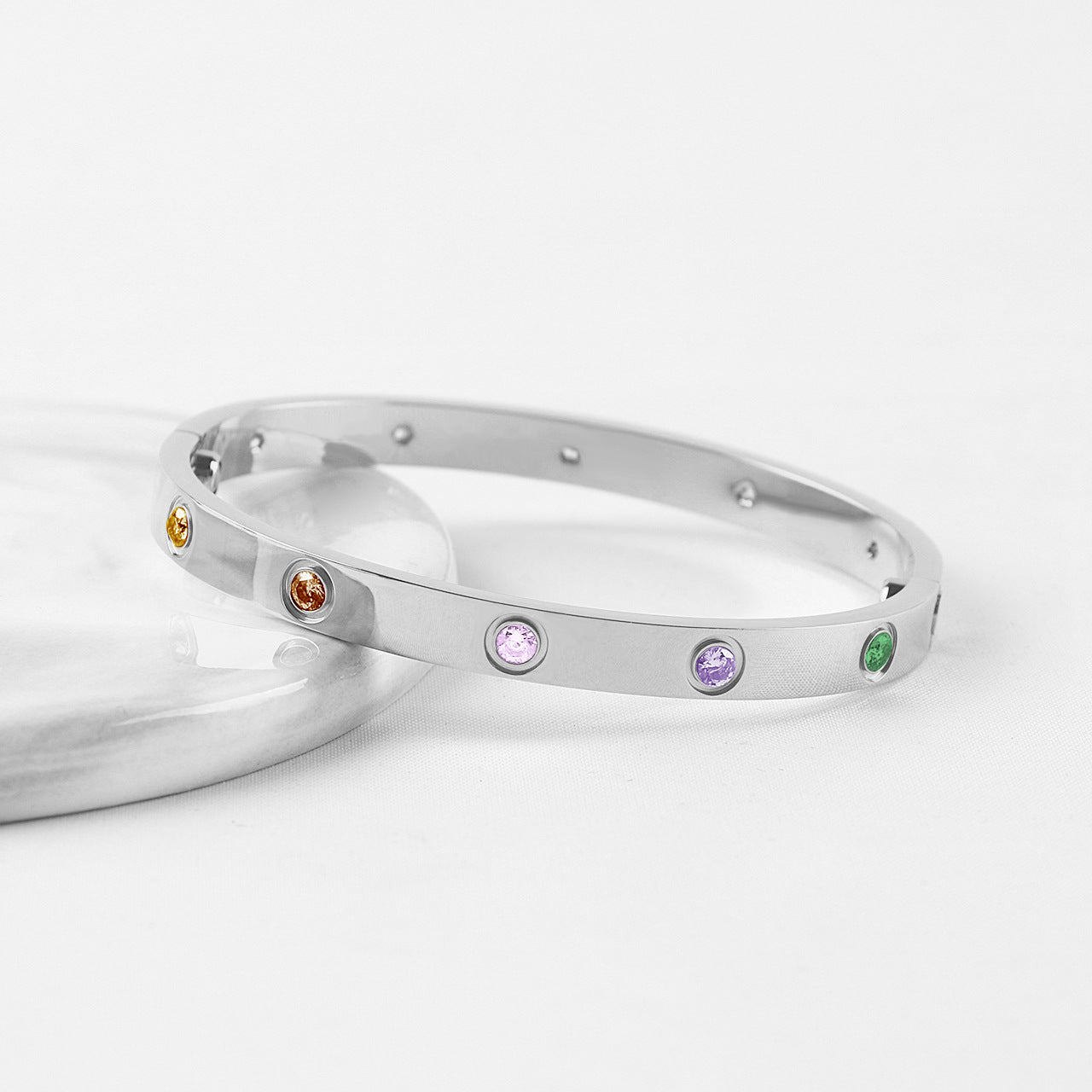 [Glow Jewelry] 2026 NEW 6.1MM COLORED GEMSTONE BRACELET