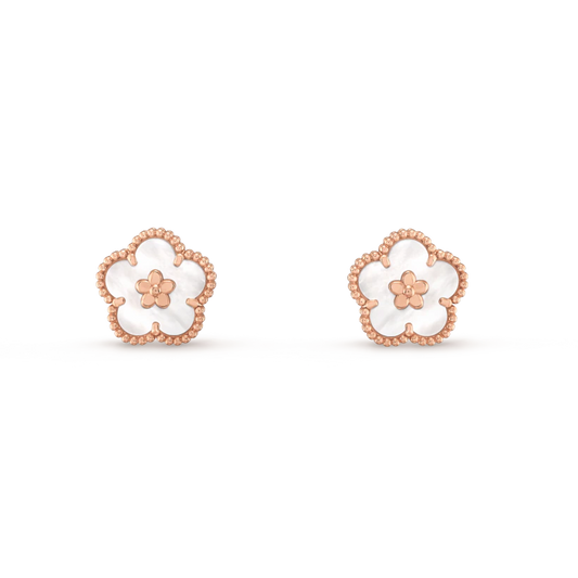 ¡®Glow Jewelry¡¯LUCKY PINK GOLD WHITE MOP EARRINGS