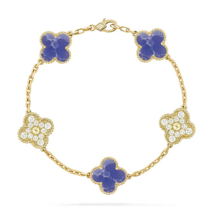 [Glow Jewelry]New CLOVER 5 MOTIF BLUE VEINS BRACELET COLLECTION