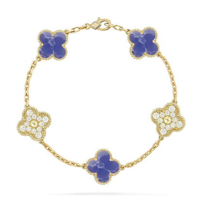[Glow Jewelry]CLOVER 5 MOTIF BLUE VEINS BRACELET COLLECTION