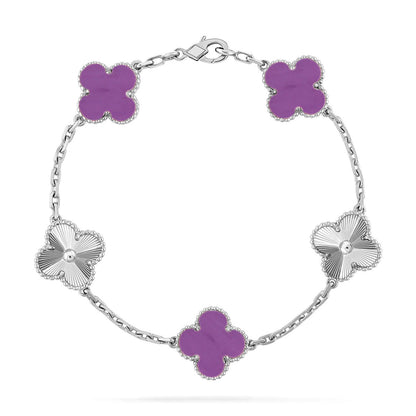 [Glow Jewelry]New  CLOVER 5 MOTIF VIOLET BRACELET COLLECTION