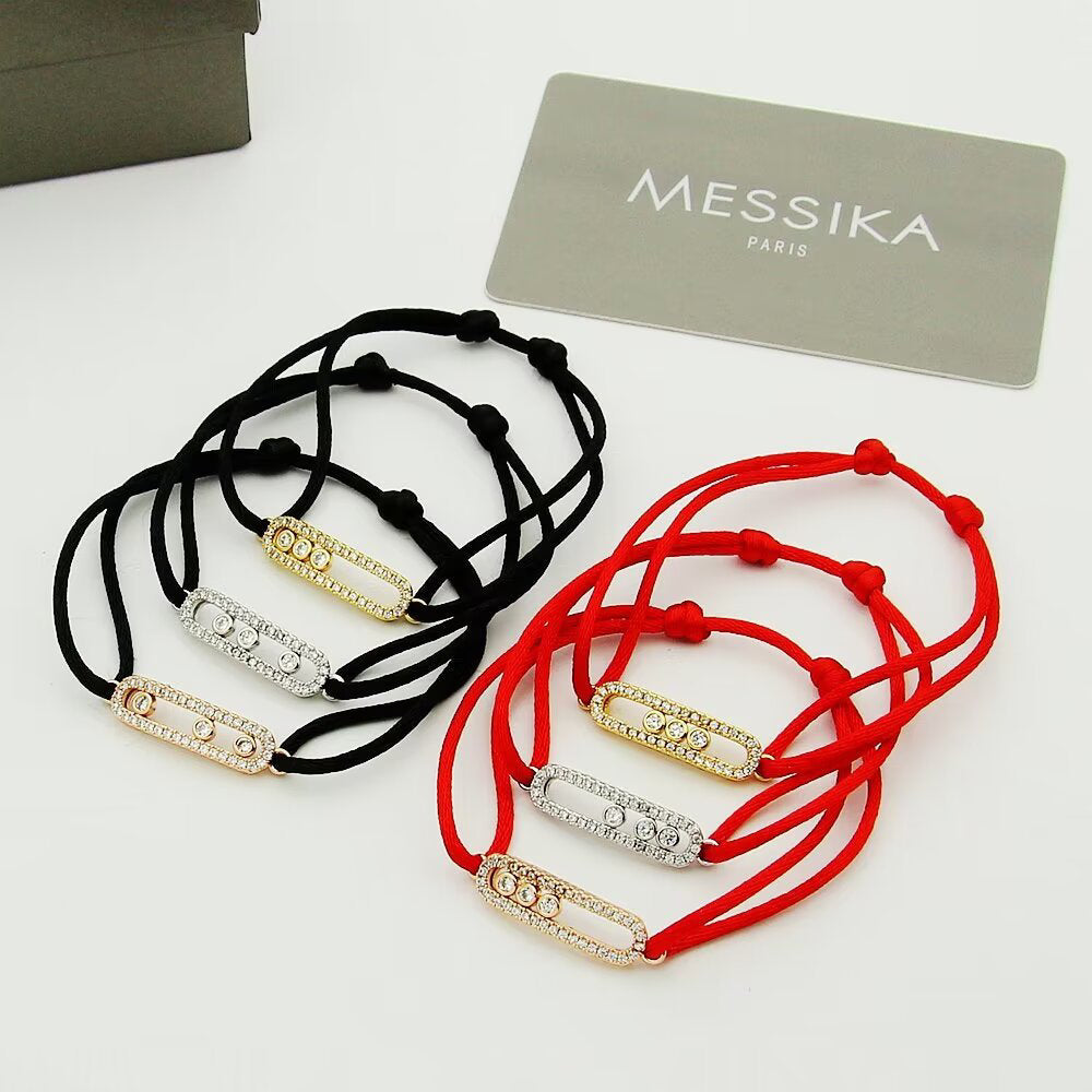 [Glow Jewelry]MK Care(s) pink cord pavé bracelet