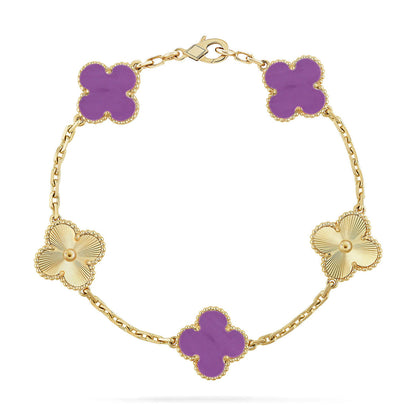 [Glow Jewelry] CLOVER 5 MOTIF VIOLET BRACELET COLLECTION