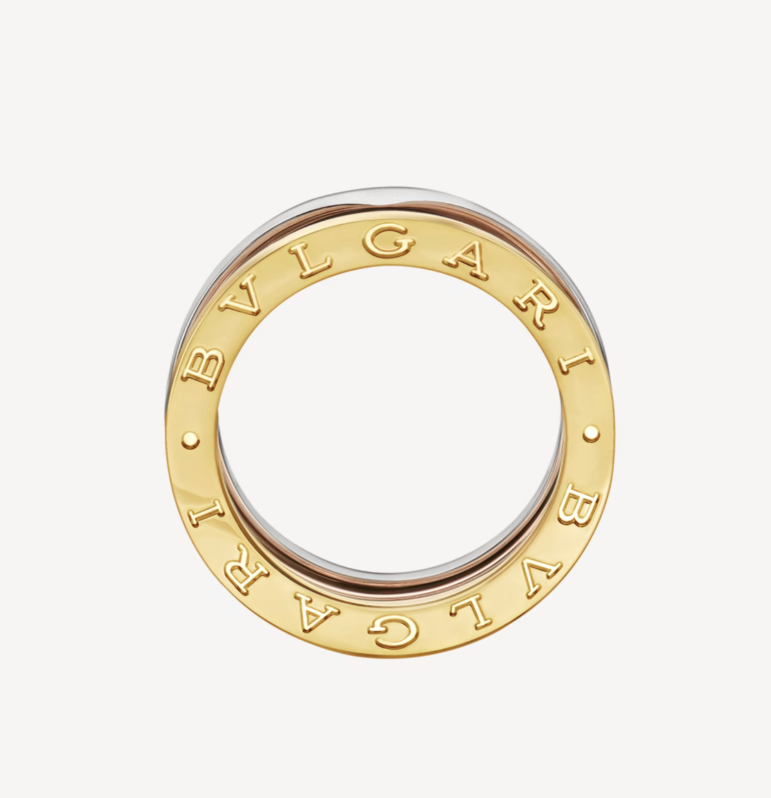 [Glow Jewelry]ZERO 1 THREE-BAND ROSE WHITE AND YELLOW RING