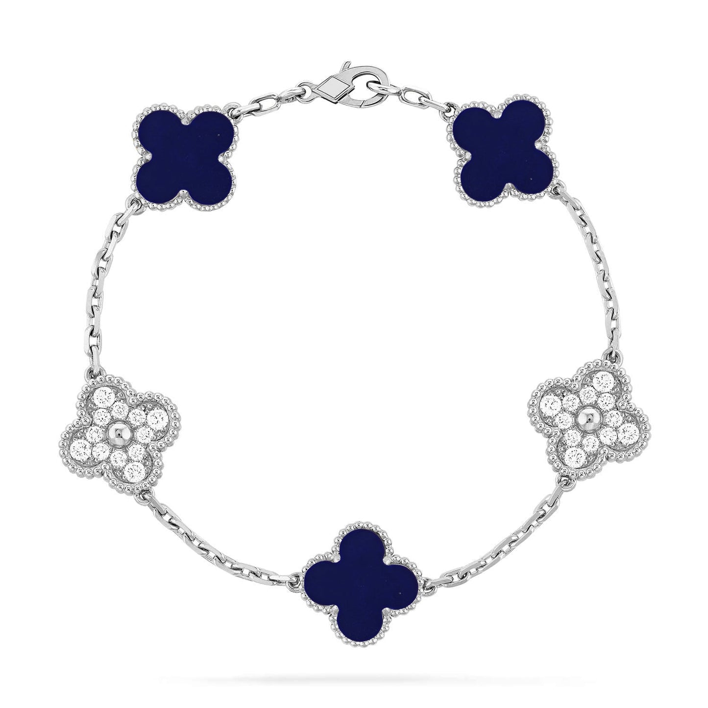 [Glow Jewelry]New CLOVER 5 MOTIF LAPIS LAZULI BRACELET COLLECTION