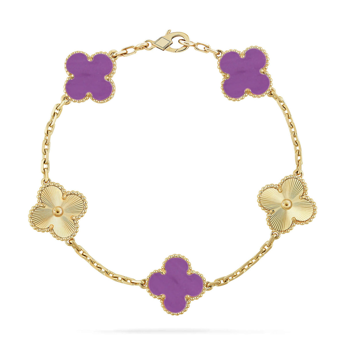 [Glow Jewelry]New  CLOVER 5 MOTIF VIOLET BRACELET COLLECTION