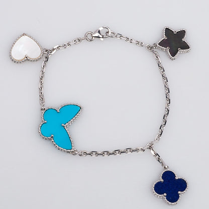 [Glow Jewelry]LUCKY SPRING SILVER BRACELET 4 MOTIF