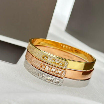 [Glow Jewelry]Move Noa Rose Gold Pavé Diamond Bangle Bracelet