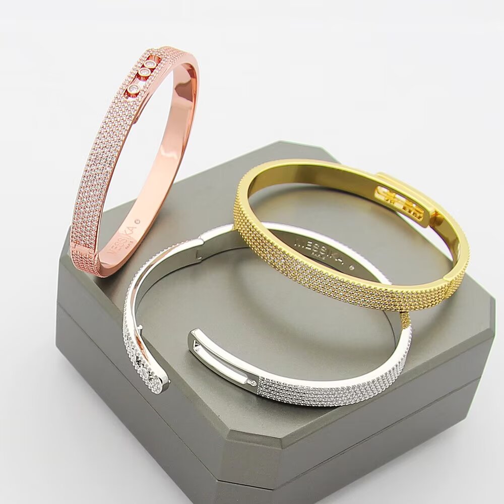 [Glow Jewelry]Move Noa Full Pavé Diamond Bangle Bracelet