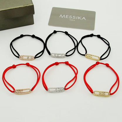 [Glow Jewelry]MK Care(s) pink cord pavé bracelet