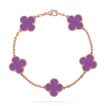 [Glow Jewelry] CLOVER 5 MOTIF VIOLET BRACELET COLLECTION