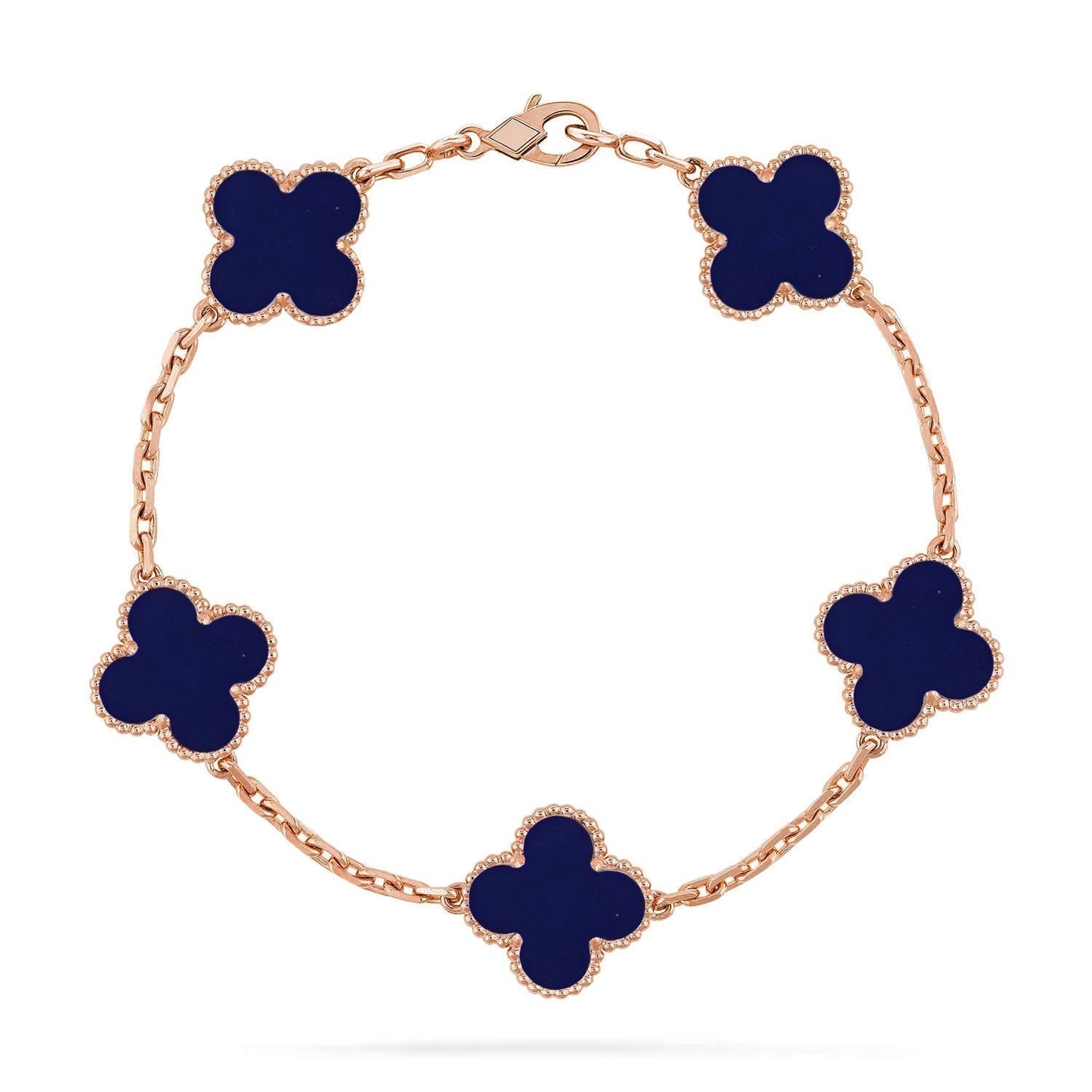 [Glow Jewelry]CLOVER 5 MOTIF LAPIS LAZULI BRACELET COLLECTION