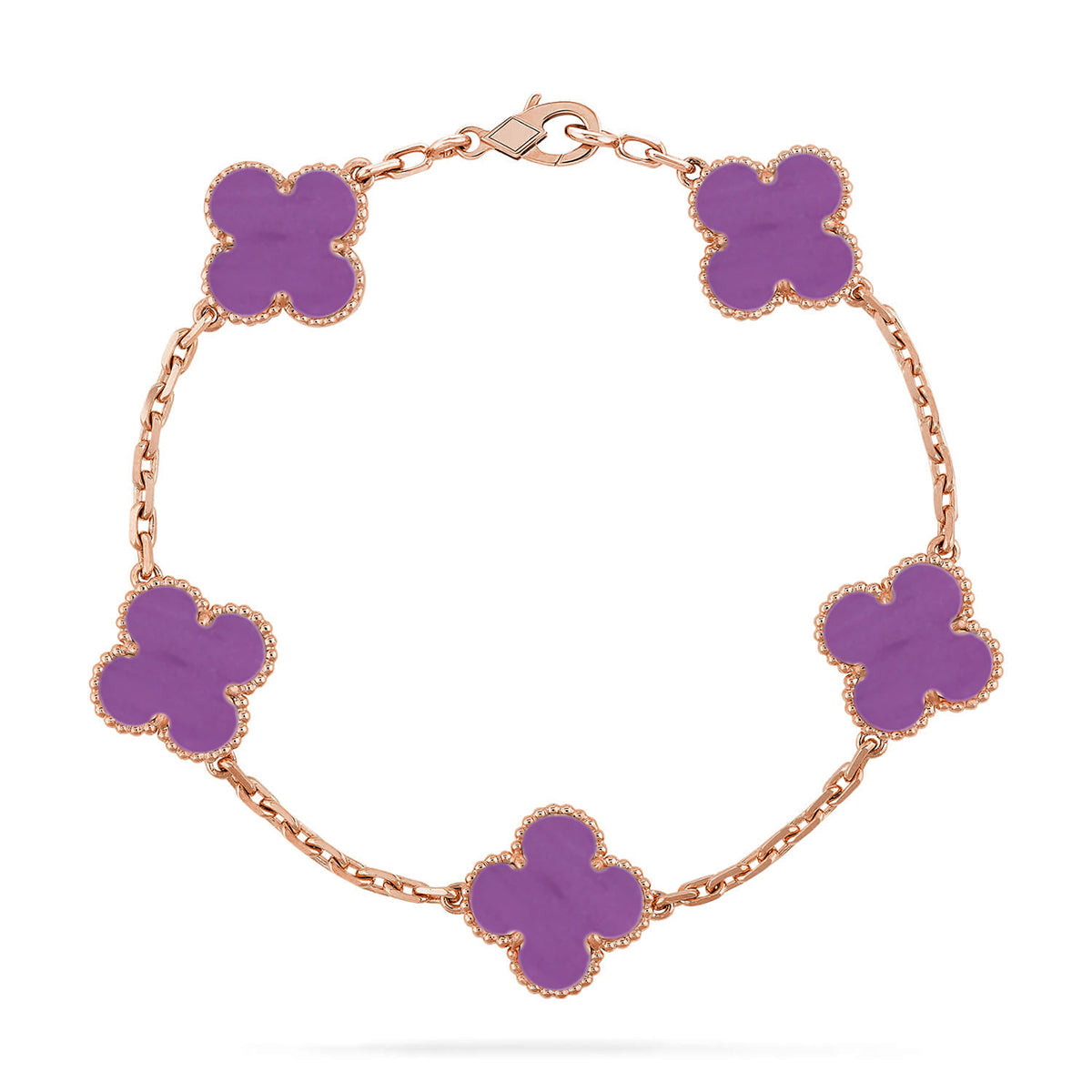 [Glow Jewelry]New  CLOVER 5 MOTIF VIOLET BRACELET COLLECTION