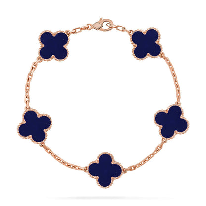 [Glow Jewelry]New CLOVER 5 MOTIF LAPIS LAZULI BRACELET COLLECTION