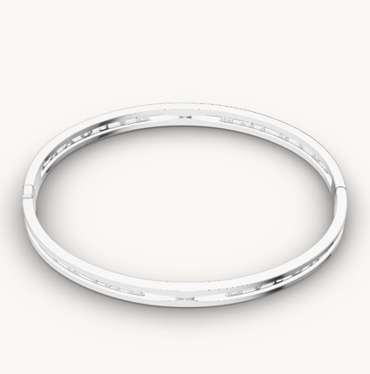 [Glow Jewelry]ZERO 1 SPIRAL LOGO SILVER BRACELET