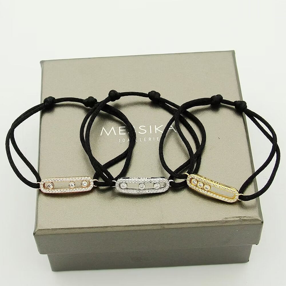 [Glow Jewelry]MK Care(s) pink cord pavé bracelet