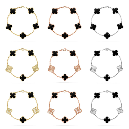[Glow Jewelry] CLOVER 5 MOTIF ONYXS BRACELET COLLECTION