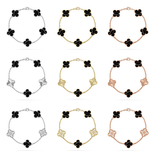 [Glow Jewelry]New  CLOVER 5 MOTIF PULSAR STONE BRACELET COLLECTION