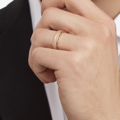 [Glow Jewelry]ZERO 1 ONE-BAND PAVED DIAMONDS ON THE SPIRAL RING
