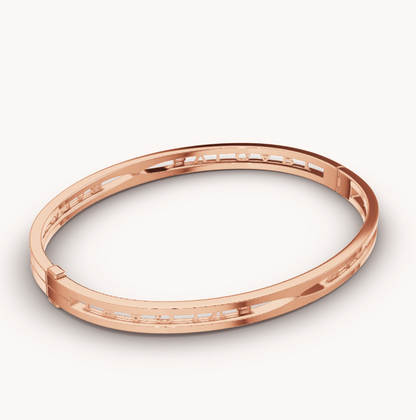 [Glow Jewelry]ZERO 1 SPIRAL LOGO PINK GOLD BRACELET