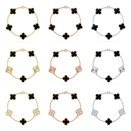 [Glow Jewelry]New CLOVER 5 MOTIF ONYXS BRACELET COLLECTION