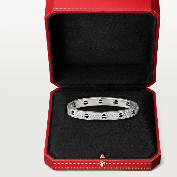 ¡®Glow Jewelry¡¯LOVE BRACELET 6.1MM DIAMOND-PAVED CERAMIC