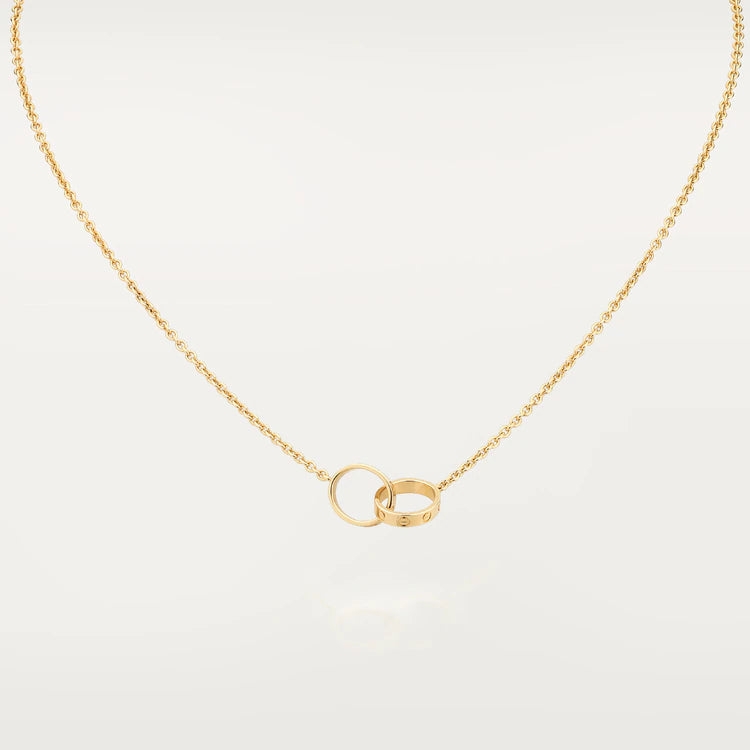¡®Glow Jewelry¡¯LOVE NECKLACE DOUBLE RING GOLD
