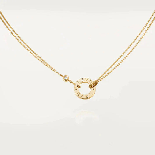 [Glow Jewelry]LOVE NECKLACE 16MM 2 DIAMONDS