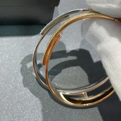 [Glow Jewelry]Move Noa Rose Gold Pavé Diamond Bangle Bracelet