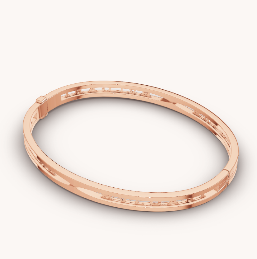 [Glow Jewelry]ZERO 1 SPIRAL LOGO PINK GOLD BRACELET