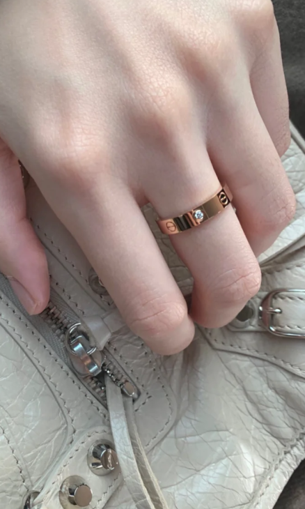 [Glow Jewelry]LOVE RING 4MM 1 DIAMOND