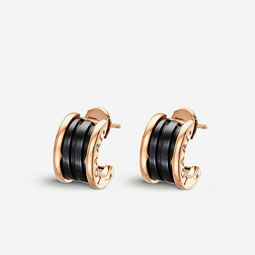 [Glow Jewelry]ZERO 1 PINK GOLD CERAMIC EARRINGS