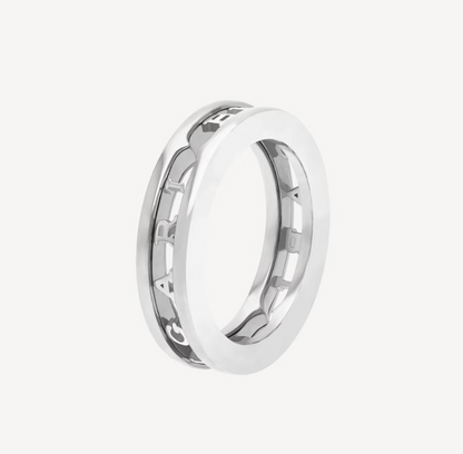[Glow Jewelry]ZERO 1 ONE-BAND WITH OPENWORK LOGO SPIRAL RING