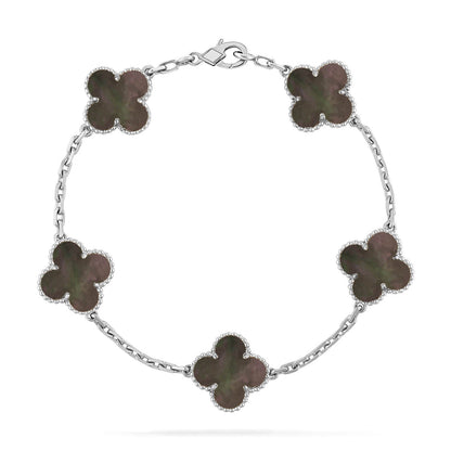 [Glow Jewelry] CLOVER 5 MOTIF GRAY MOP BRACELET COLLECTION