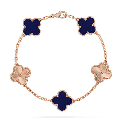 [Glow Jewelry]CLOVER 5 MOTIF LAPIS LAZULI BRACELET COLLECTION