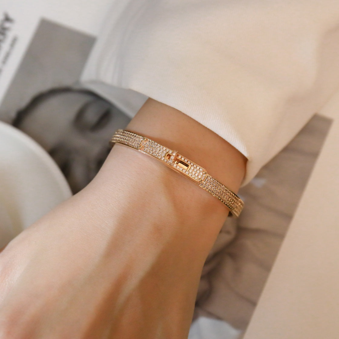 ¡®Glow Jewelry¡¯KELLY BRACELET DIAMOND PAVED