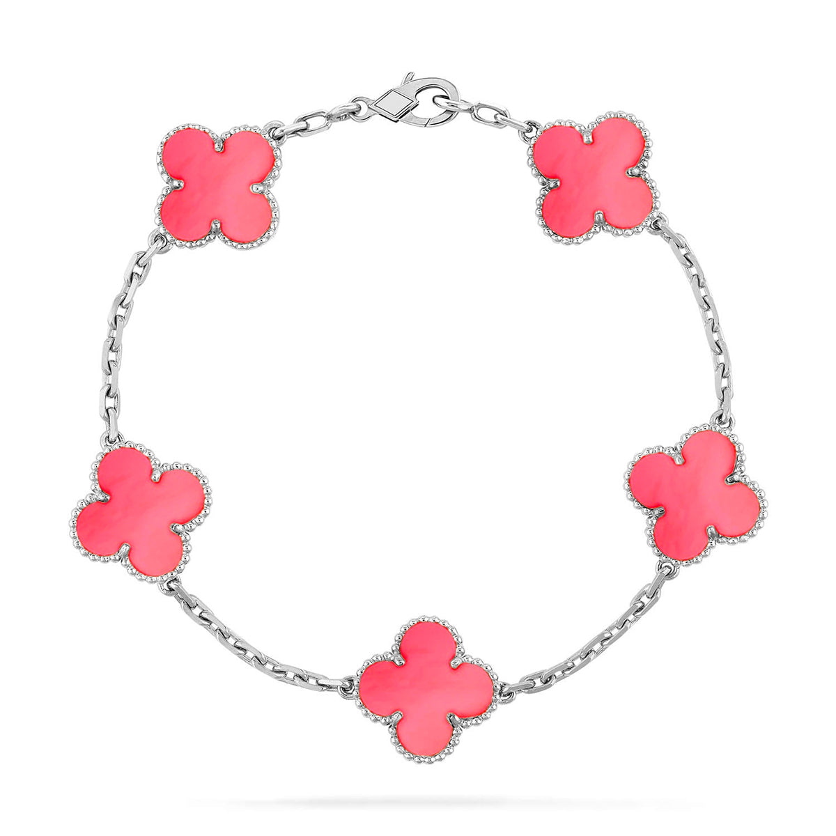 [Glow Jewelry]New  CLOVER 5 MOTIFS  PINK MOP BRACELET COLLECTION
