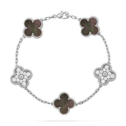 [Glow Jewelry]New CLOVER 5 MOTIF GRAY MOP BRACELET COLLECTION