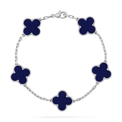 [Glow Jewelry]CLOVER 5 MOTIF LAPIS LAZULI BRACELET COLLECTION