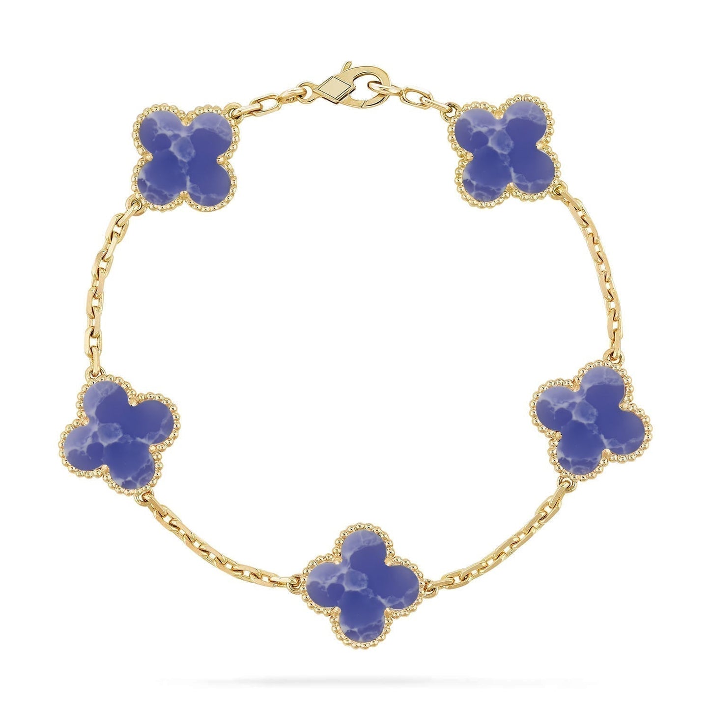 [Glow Jewelry]CLOVER 5 MOTIF BLUE VEINS BRACELET COLLECTION