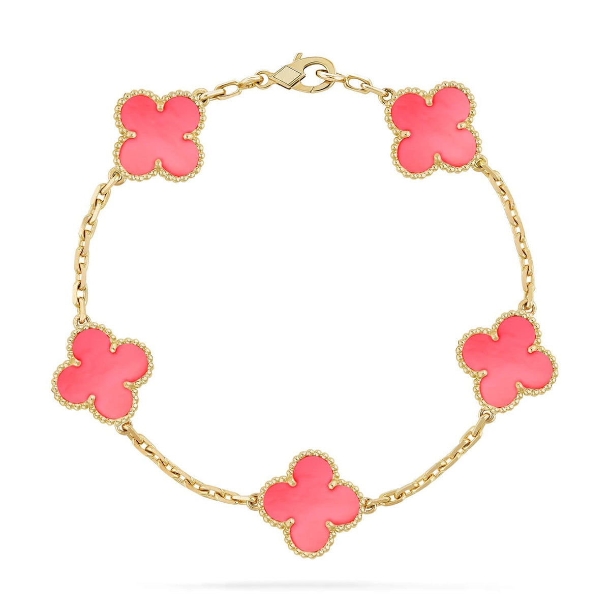 [Glow Jewelry]New  CLOVER 5 MOTIFS  PINK MOP BRACELET COLLECTION
