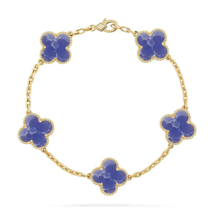 [Glow Jewelry]New CLOVER 5 MOTIF BLUE VEINS BRACELET COLLECTION
