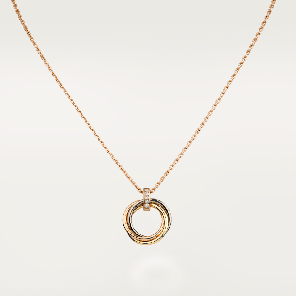 [Glow Jewelry]TRINITY NECKLACE GOLD  DIAMONDS