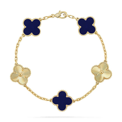 [Glow Jewelry]New CLOVER 5 MOTIF LAPIS LAZULI BRACELET COLLECTION