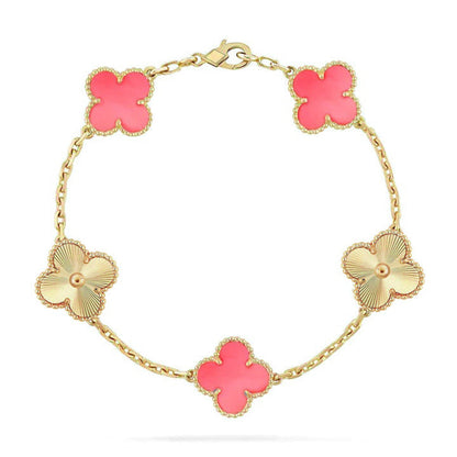 [Glow Jewelry]New  CLOVER 5 MOTIFS  PINK MOP BRACELET COLLECTION