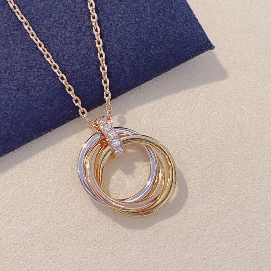¡®Glow Jewelry¡¯TRINITY NECKLACE GOLD  DIAMONDS